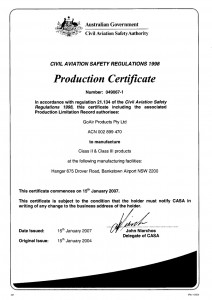 Production Certificate